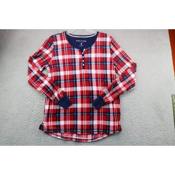 Nautica Women's Soft Flannel/Velour Pajama Set-Size Small - Picture 2 of 13